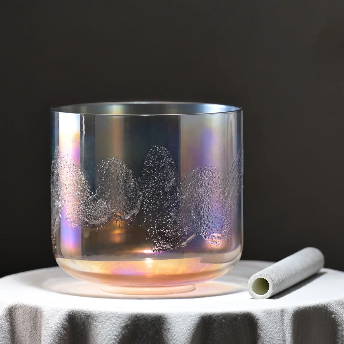 Crystal Singing Bowl Dawn Sand for Meditation and Sound Bath