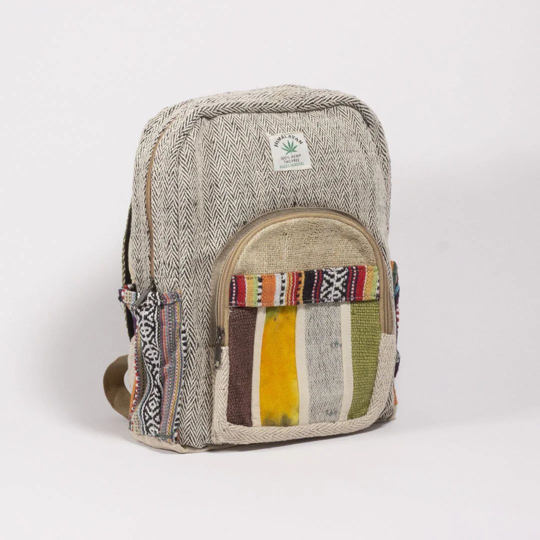 Medium Hemp Backpack | Handmade Eco-Friendly Rucksack